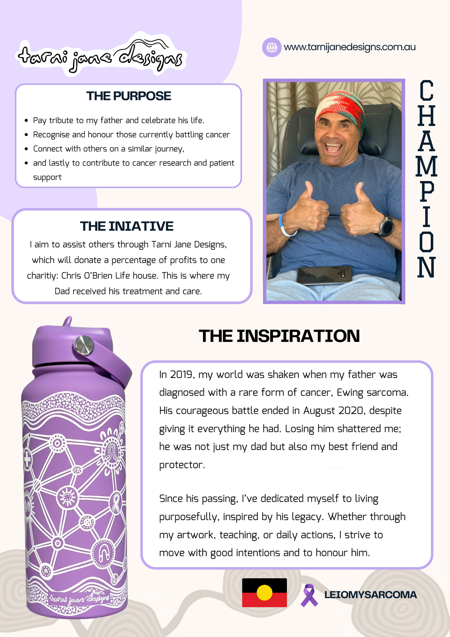 "Champion" 3 In 1 Water Bottle